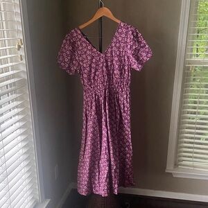 J. Crew floral MIDI dress empire stretchy waist  size 10 NWOT